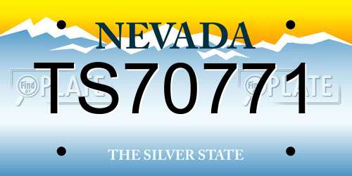 TS70771 Nevada License Plate