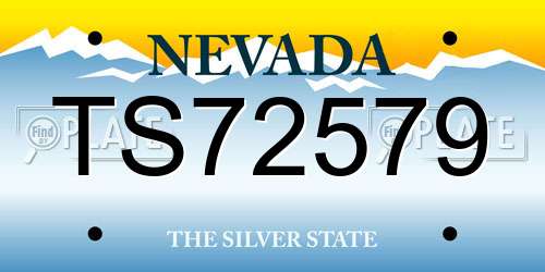 TS72579 Nevada License Plate