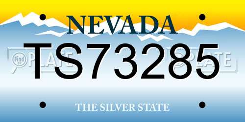 TS73285 Nevada License Plate