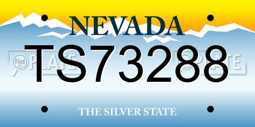 TS73288 Nevada License Plate