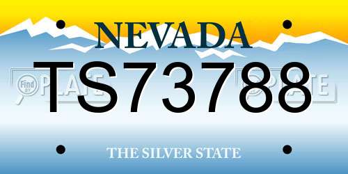 TS73788 Nevada License Plate