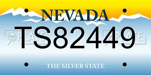 TS82449 Nevada License Plate