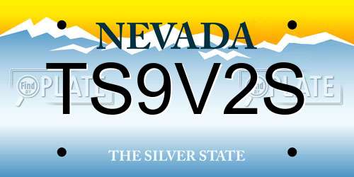 TS9V2S Nevada License Plate