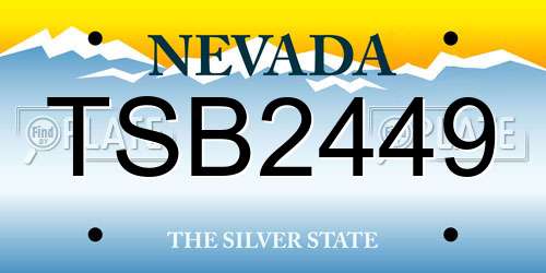 TSB2449 Nevada License Plate