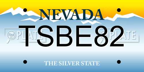 TSBE82 Nevada License Plate