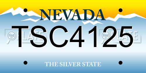 TSC4125 Nevada License Plate