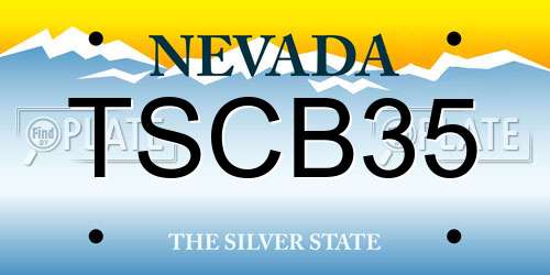 TSCB35 Nevada License Plate