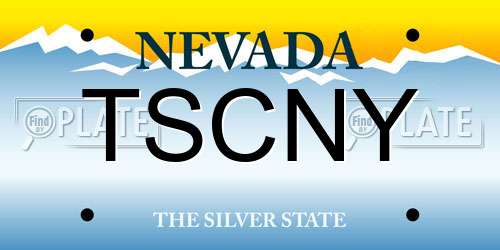 TSCNY Nevada License Plate
