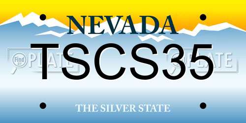 TSCS35 Nevada License Plate
