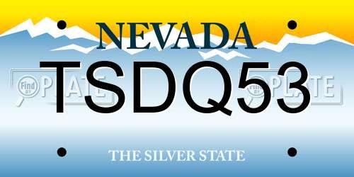 TSDQ53 Nevada License Plate
