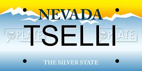 TSELLI Nevada License Plate