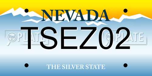 TSEZ02 Nevada License Plate