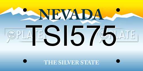 TSI575 Nevada License Plate