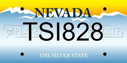 TSI828 Nevada License Plate