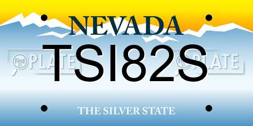 TSI82S Nevada License Plate