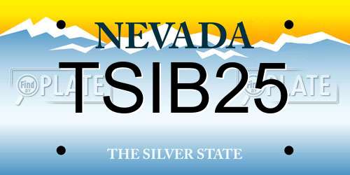 TSIB25 Nevada License Plate