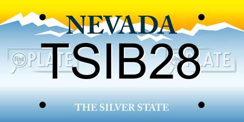 TSIB28 Nevada License Plate