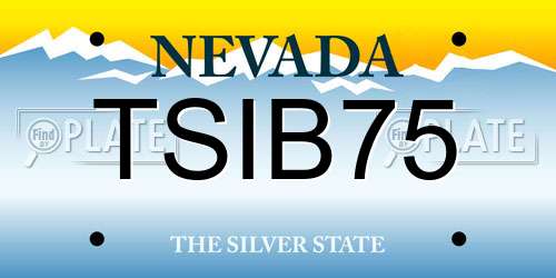 TSIB75 Nevada License Plate