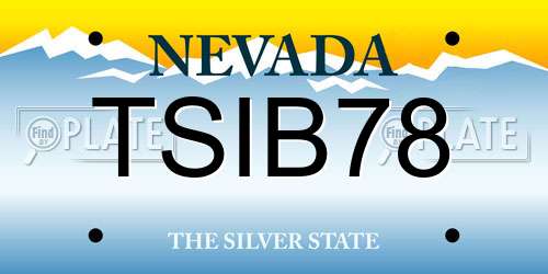 TSIB78 Nevada License Plate