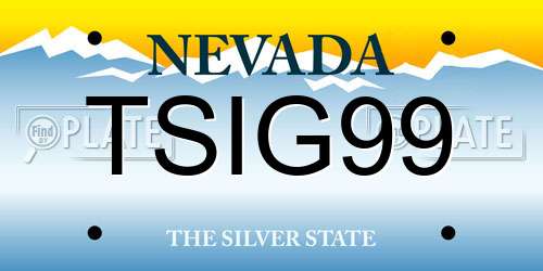 TSIG99 Nevada License Plate