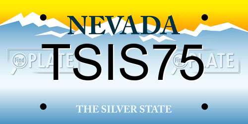 TSIS75 Nevada License Plate