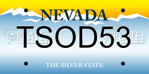 TSOD53 Nevada License Plate