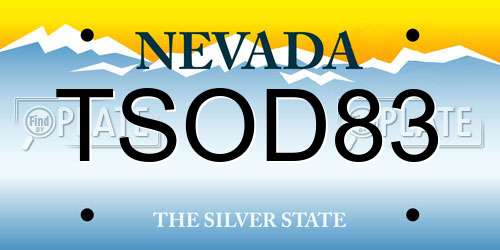 TSOD83 Nevada License Plate