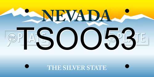 TSOO53 Nevada License Plate