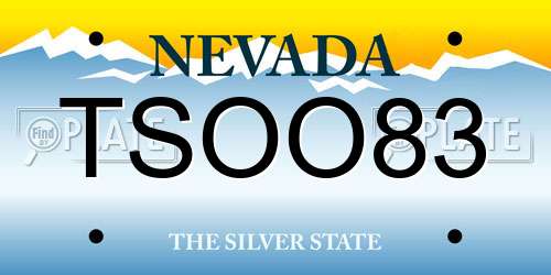 TSOO83 Nevada License Plate