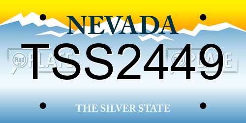 TSS2449 Nevada License Plate