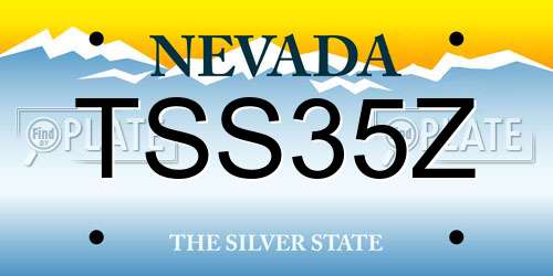 TSS35Z Nevada License Plate
