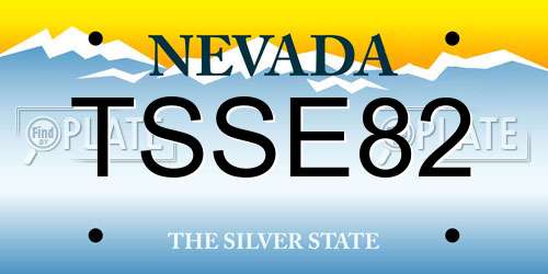 TSSE82 Nevada License Plate
