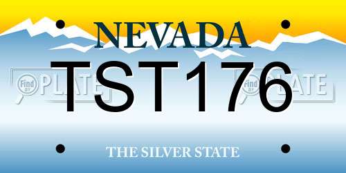 TST176 Nevada License Plate