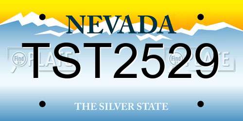TST2529 Nevada License Plate