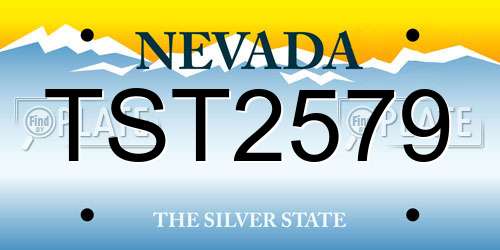 TST2579 Nevada License Plate