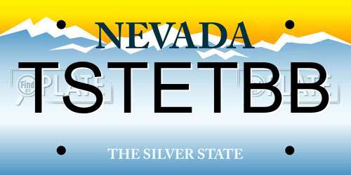 TSTETBB Nevada License Plate