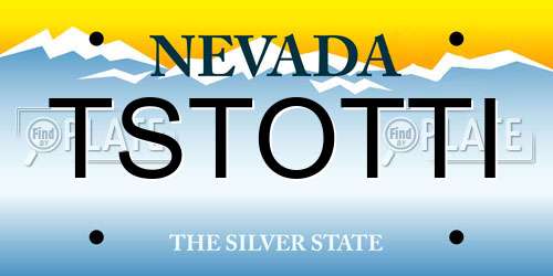 TSTOTTI Nevada License Plate