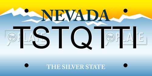 TSTQTTI Nevada License Plate
