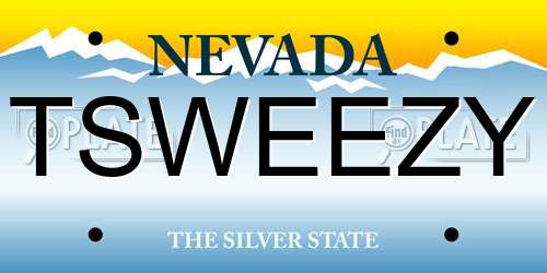TSWEEZY Nevada License Plate