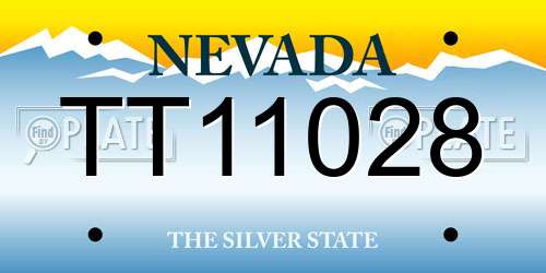 TT11028 Nevada License Plate