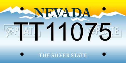 TT11075 Nevada License Plate