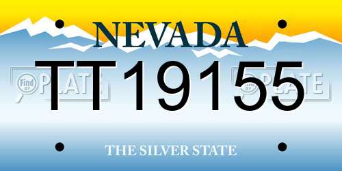 TT19155 Nevada License Plate