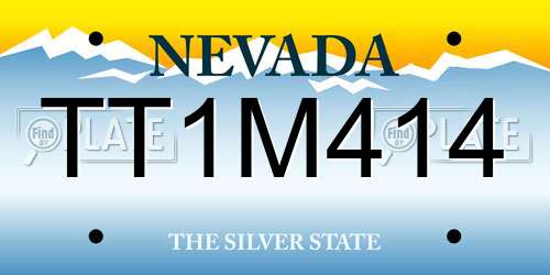 TT1M414 Nevada License Plate