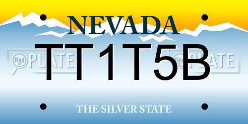 TT1T5B Nevada License Plate