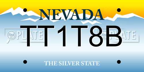 TT1T8B Nevada License Plate