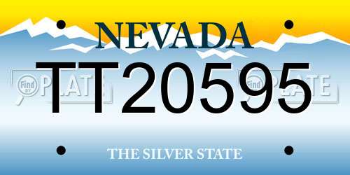 TT20595 Nevada License Plate