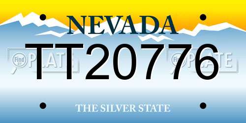 TT20776 Nevada License Plate
