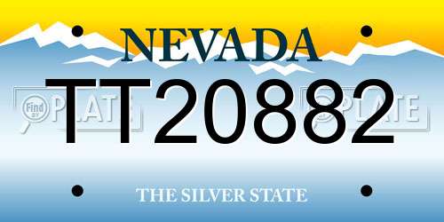 TT20882 Nevada License Plate