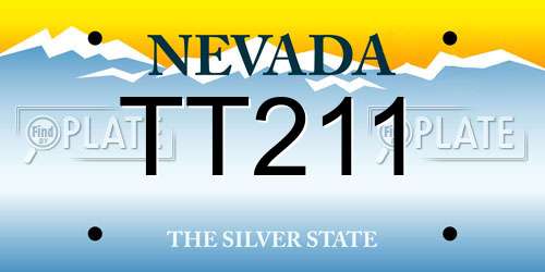 TT211 Nevada License Plate