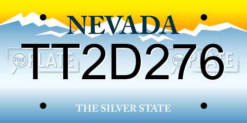 TT2D276 Nevada License Plate